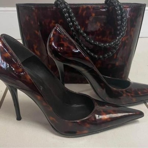 Stuart Weitzman Fever Stiletto’s & Matching Bag - Picture 1 of 9